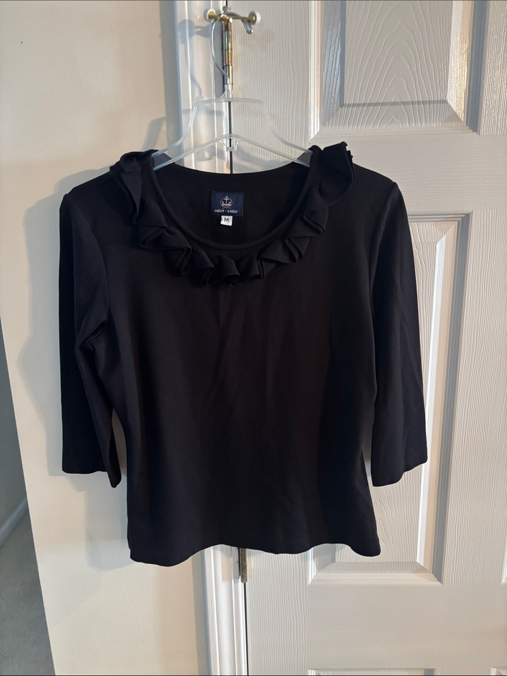 NWOT Sailor Sailor Cricket 3/4 length sleeve black size medium